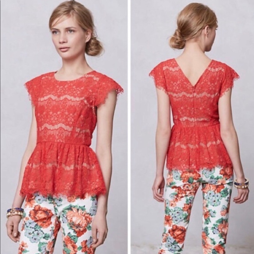 Maeve Katrina Peplum Top - Anthropologie